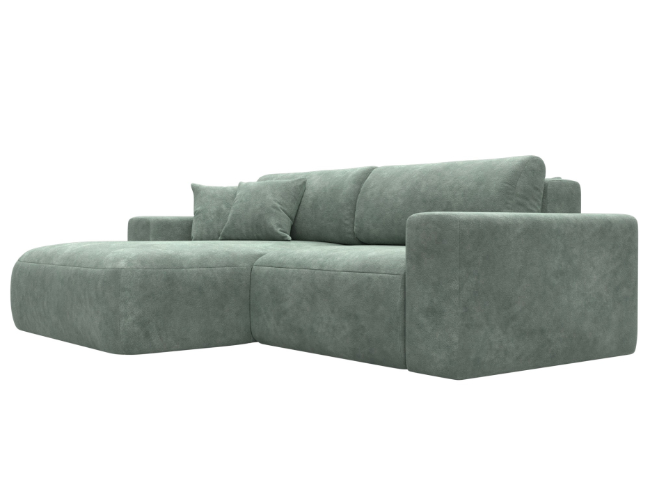 Диваны угловые в гостиную, Диван угловой Лига-036 НПБ Классик левый угол, велюр BRUT