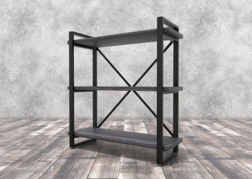 Стеллаж Айсберг Лофт 80х102-2 черный