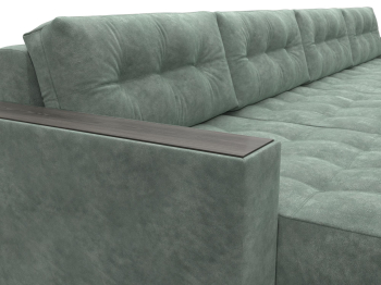 Диван П-образный с декором Лига-049 НПБ Лонг, велюр BRUT