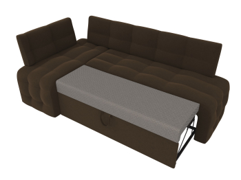 Кухонный угловой диван Люксор левый угол, микровельвет