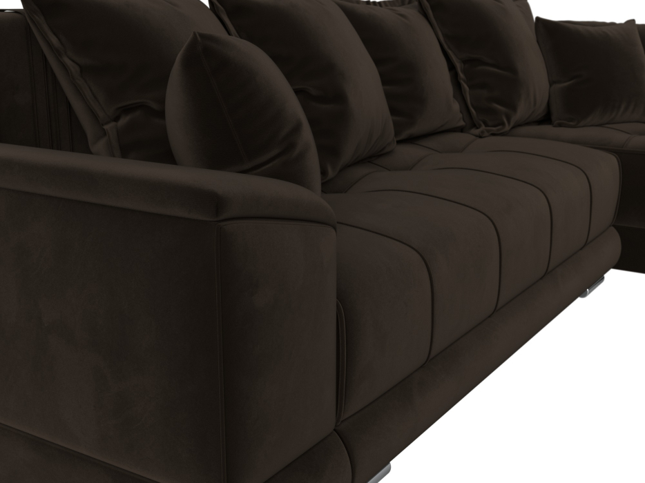 Диваны угловые в гостиную, Угловой диван НордСтар правый угол, микровельвет