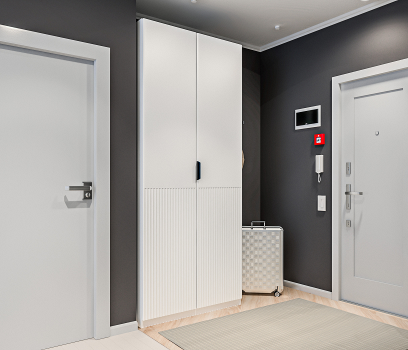 Для одежды, Шкаф 2-дверный 1м МАКС Джаз Белый