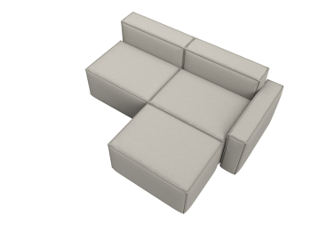 Диван угловой модульный Лига-063 угол правый, рогожка Амур