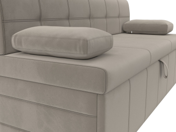 Кухонный прямой диван Лео, микровельвет