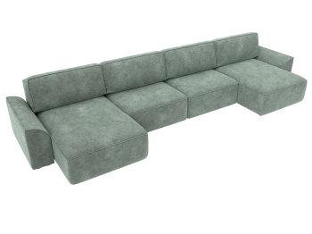 Диван п-образный Лига-048 НПБ лонг, велюр BRUT