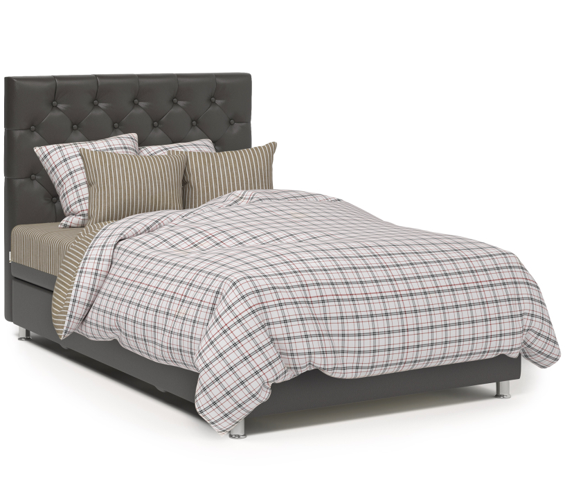 Мягкая кровать, Кровать тахта Шармэль 160 с подъемным механизмом, рогожка / экокожа