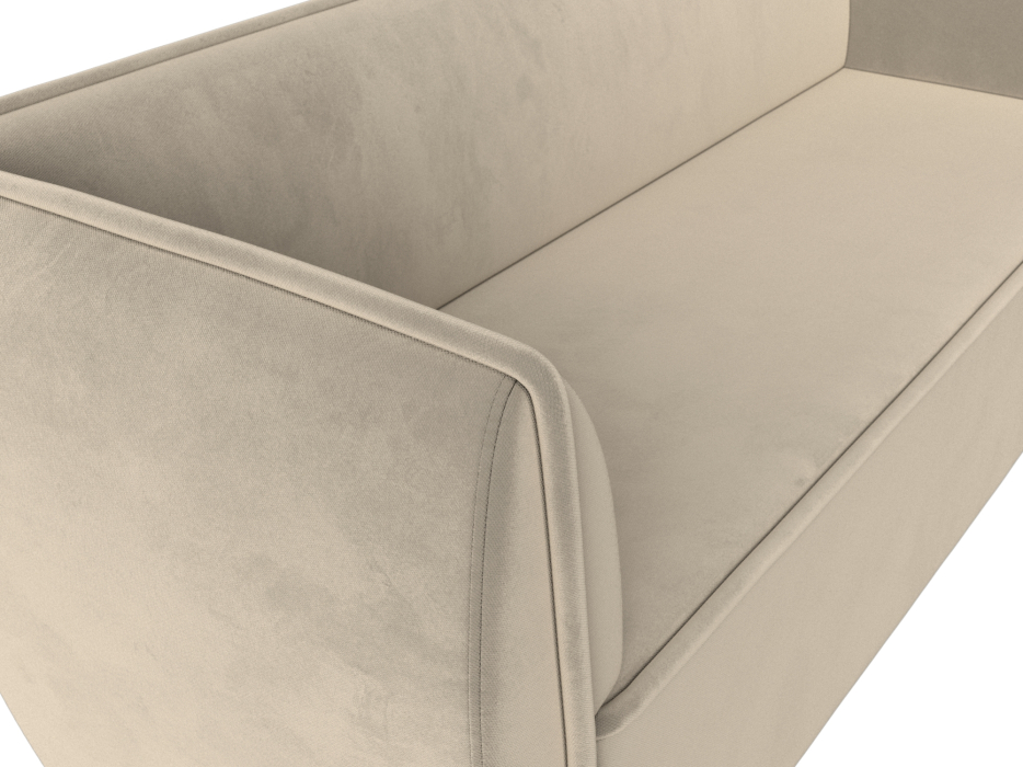 Дизайнерские диваны для гостиной, Прямой диван Бергамо 3-х местный, микровельвет