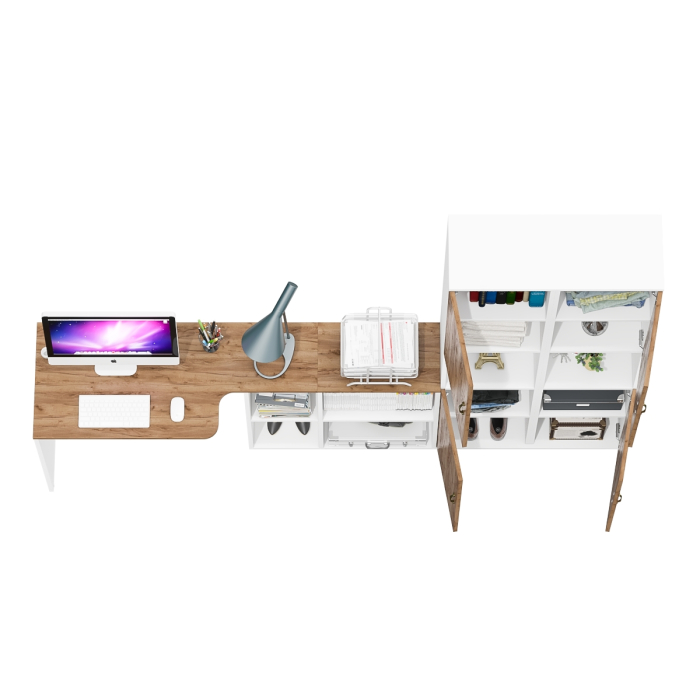 Домашние кабинеты, Лидер-8 письменный стол-трансформер и два пенала Лидер-8.