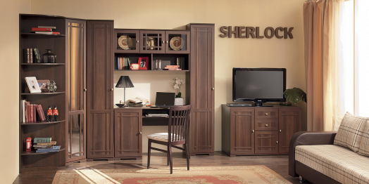 Модульная система Sherlock (модуль 10) Шкаф угловой с зеркалом