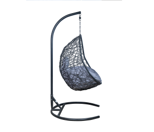 Подвесное кресло Leset Саона, каркас Черный, подушка Светло-серая