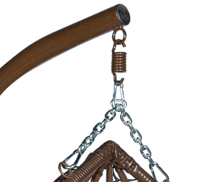 Подвесное кресло Leset Гаити, каркас Коричневый, подушка Бежевая