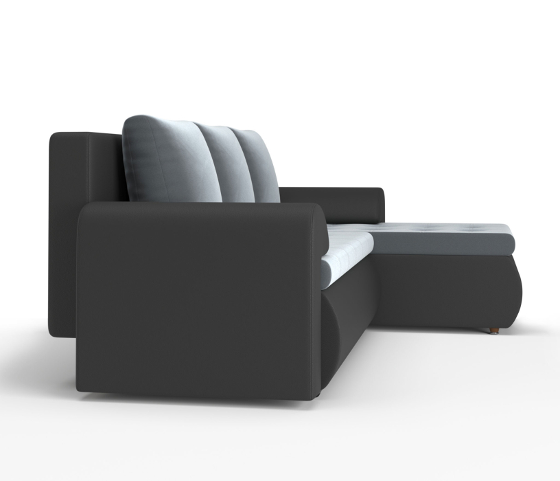 Диваны угловые в гостиную, Угловой диван Ванкувер правый, экокожа /велюр