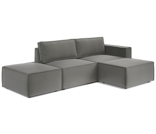 Диван модульный Шарм 25 211х170х70 см, правый, велюр