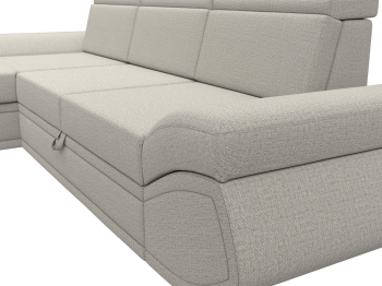 Диван угловой Лига-032 левый угол, рогожка Амур