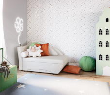 Диваны прямые кухонные, Кушетка Трио, левый рогожка