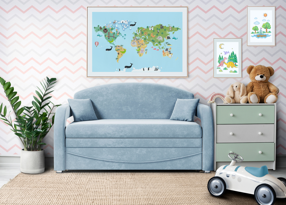 Детские диваны, Детский диван Алекс выкатной, велюр