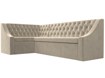 Кухонный угловой диван Мерлин левый угол микровельвет