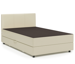 Кровать тахта Классика 100 с подъемным механизмом, рогожка / экокожа