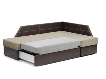 Угловой диван-кровать Андора,дельфин,велюр