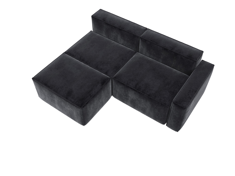 Диваны угловые в гостиную, Диван угловой модульный Лига-063 угол правый, велюр TOWER