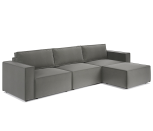 Диван модульный Шарм 25 327х170х70 см, правый, велюр