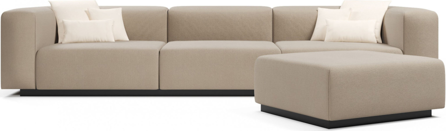 Диван прямой модульный нераскладной Наполи 2, велюр