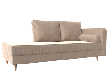 Кушетка Прайм, велюр, правый угол