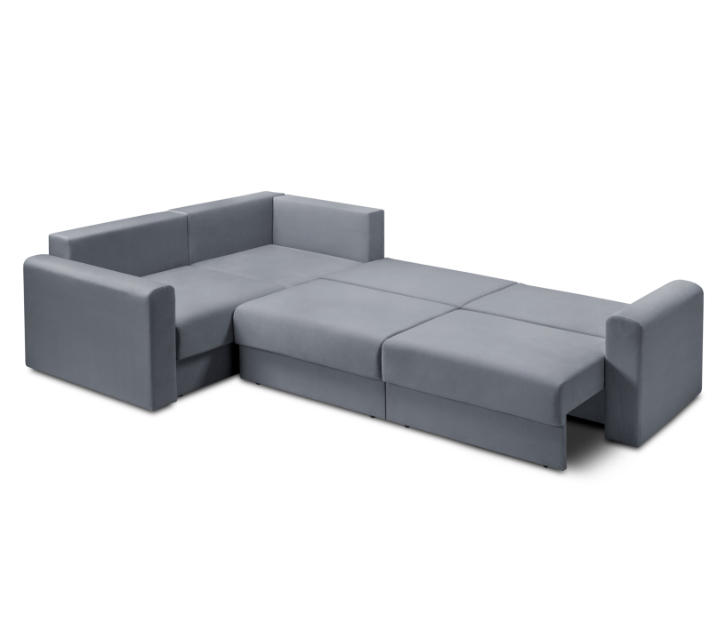 Диваны угловые в гостиную, Диван угловой Мэдисон Лонг со спальным местом, микровелюр