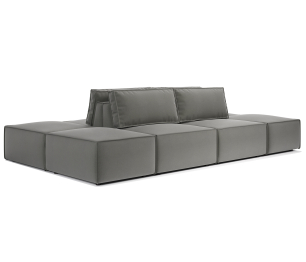 Диван модульный Шарм 25 211х170х70 см, правый, велюр