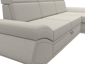 Диван угловой Лига-032 правый угол, рогожка Амур