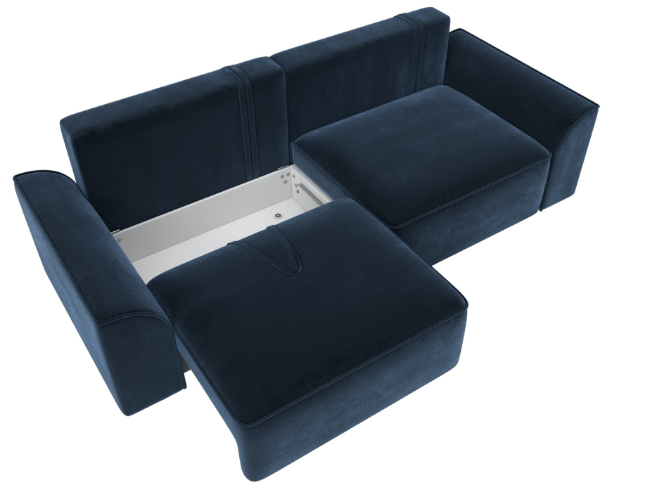 Диваны еврокнижки, Диван прямой Лига-048 НПБ, велюр TOWER