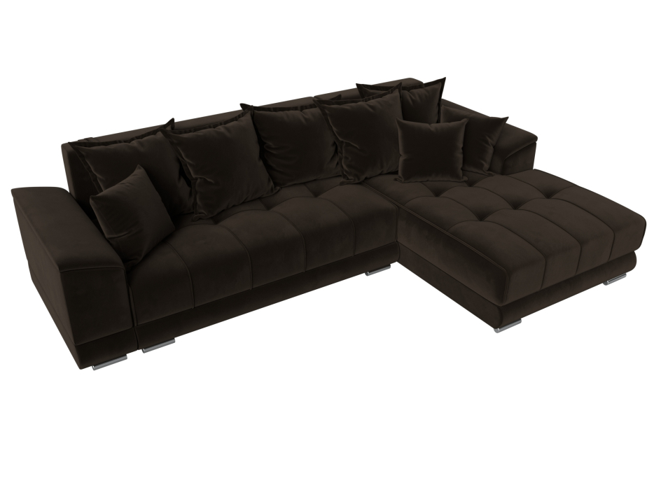 Диваны угловые в гостиную, Угловой диван НордСтар правый угол, микровельвет